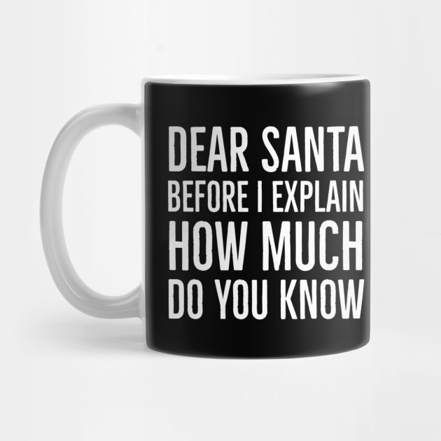 Dear Santa Before I Explain How Much Do You Know by evokearo